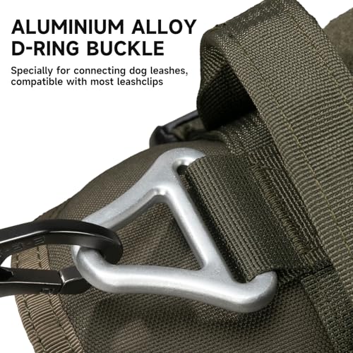 EXCELLENT ELITE SPANKER Tactical Dog Harness Military Patrol Harness No-Pull Service Dog Vest Military Dog Vest Adjustable Training Working Dog Vest with Handle for Medium Large Dogs(MCP-L)