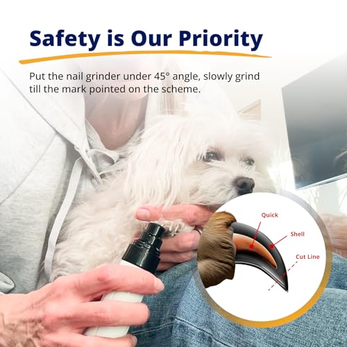 Heusom Silent Groom Pro Pet Nail Grinder | Whisper Quiet Claw Trimmer for Dogs, Cats and Other Animals | Safe & Stress Free Nail Grooming, Ideal for Sensitive Dogs of All Breeds & Sizes