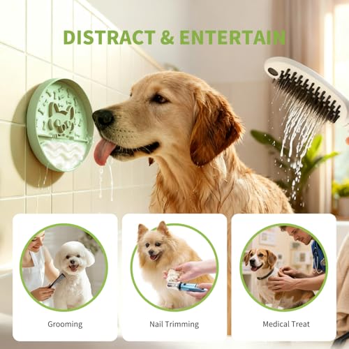 Zonopy Slow Feeder Dog Bowl for Small Medium Dogs & Cats, 7.5 Inch Non Slip Slow Bowl with 37 Suction Cups, Anti-Choking Food Grade Silicone Slow Eating Bowl