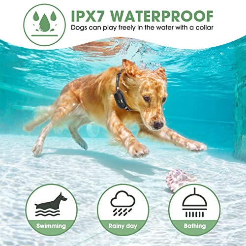 Delupet Dog Shock Collar - Electric Dog Training Collar with Remote 1600FT, Rechargeable E-Collar Waterproof Collars with 3 Training Modes, Security Lock for All Breeds, Sizes