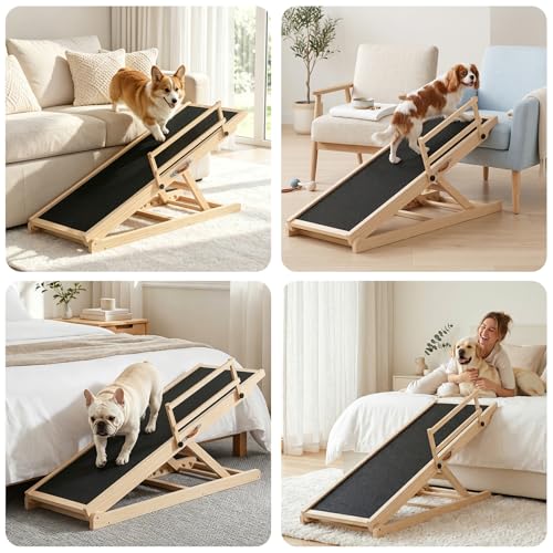 Dog Ramp for Bed, Sofa & Car, for Senior, Injured & Small to Large Dogs