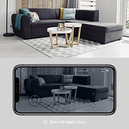 Enabot EBO SE FamilyBot Home Camera Robot: 1080P Movable Pet Camera Indoor, Battery-Operated, Auto-Recharge, Night Vision, 2-Way Talk, Local Storage, APP Control