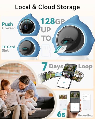 ZUMIMALL Pet Camera Indoor, 5G/2.4G WiFi Camera for Dog/Cat with Play Toy, 2K Pet Security Cameras with Phone App, 2-Way Talk, Auto Tracking, Pet/PIR/AI Detection, Privacy Protect, Alexa/ONVIF/Cloud