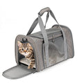 Mr. Pen- Pet Carrier, 17.5" x 11.2" x 11.5", Medium Size, Gray, Portable Travel Carrier for Small Pets, Cats & Small Dogs, Breathable Mesh, Safety Inner Leash, Side Pocket & Padded Shoulder Strap