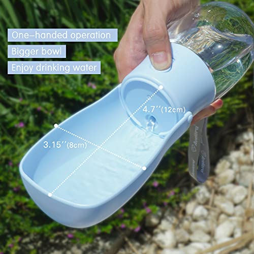 AVELORA Foldable Dog Water Bottle, Portable Water Dispenser for Cat, Rabbit, Puppy and Small Animals, the Perfect Dog Gifts and Dishwasher Safe Pet Accessories for Walking, Hiking, Travel