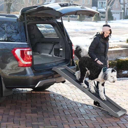 WeatherTech PetRamp - Non-Slip, Portable Dog Ramp for Large Dogs to 300 Pounds, 67" x 15" - Traction Grip Ramp, Easy Access for Pets to Car, SUV, Truck, Bed, Couch & Other Home Areas