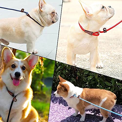 MayPaw Slip Lead Control Leash for Dogs No Pull, 13+ Colors Classic Dog Lead 7 FT Pet Slip Leash, 1/4” Rope Leashes for Small Medium Animals (7ft*1/4", Black)