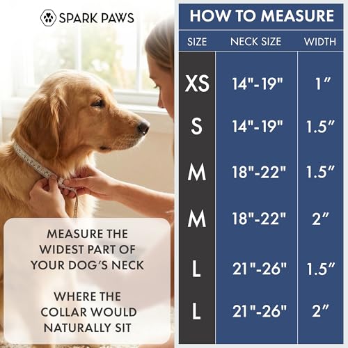 Spark Paws Tactical Dog Collar - Heavy Duty, Premium Quality, Thick and Durable for Large and Medium Dogs - 90's Retro - L