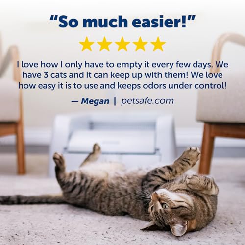 PetSafe ScoopFree Clumping Self-Cleaning Litter Box - Automatic Electric Litter Box - Mess-Free Waste Disposal - Odor-Free for Fresh Environment