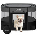 Love's cabin Pet Puppy Dog Playpen, Small Dog Tent Crates Cage Indoor/Outdoor, Portable Exercise Playpen for Cat, Foldable Pop Up Dog Kennel Playpen with Carring Case (S, Grey)
