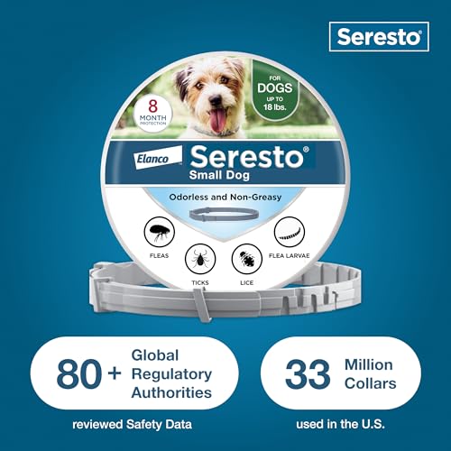 Seresto Small Dog Vet-Recommended Flea & Tick Treatment & Prevention Collar for Dogs Under 18 lbs. | 8 Months Protection