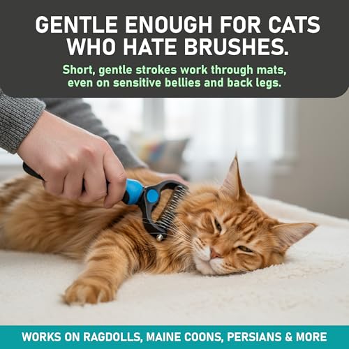 Maxpower Planet Original Pet Grooming Rake - Double-Sided Deshedding Dematting Tool, Undercoat Rake for Dogs & Cats, Extra-Wide Dog Grooming Brush & Deshedder Comb for Long Hair, Reduces Shedding 95%