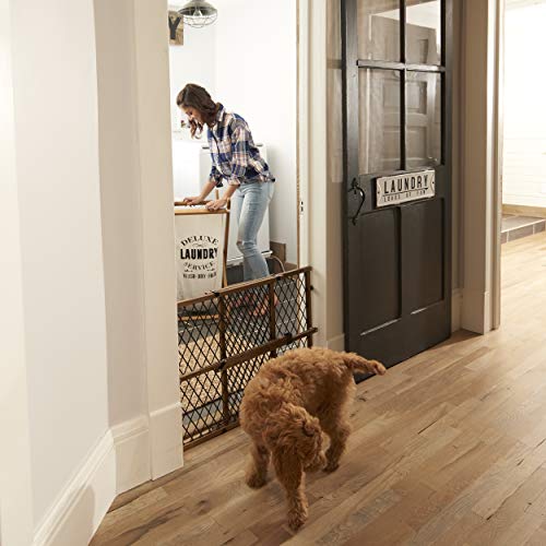 Position & Lock Adjustable Wood Baby Gate (Farmhouse Collection)