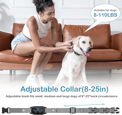 Dog Training Collar with Remote Control, 2500FT Coverage Range and 4 Training Modes, IP67 Waterproof Rechargeable E Collar for Dogs Training for All Breed