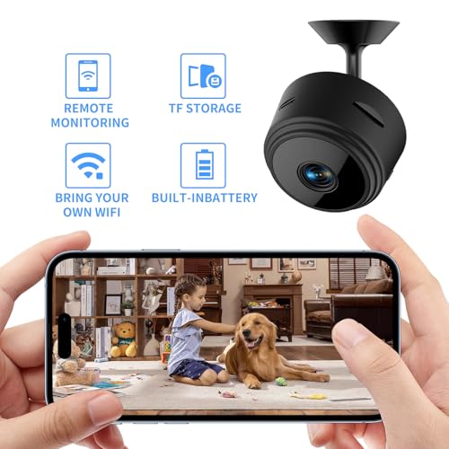 Honey Tour Indoor Pet Security Camera with App Control, Small Wireless WiFi HD 1080P Camera for Home Use, Cat, Dog