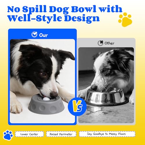 Dog Lick Bowl with Ball, Slow Feeder Lick Ball Bowl for Dogs, Dog Licking Bowl with Rolling Ball, Slow Feeder Ball Bowl to Slow Pet Eating, Rolling Ball Dog Bowl Give Pet More Time to Enjoy Eating