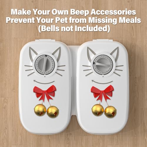 NeatenWise 2-Meal Timed Cat Feeder, 48H Wet Food Dispenser with Ice Packs, 700ml Capacity, Battery Powered for Cats & Small Dogs