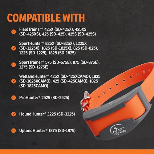 SportDOG FieldTrainer 425X & SportHunter 825X Add-a-Dog Collar - Double Pairing Compatible - Safe Shock E-Collar for Multi-Dog Households - Durable & Waterproof Obedience Training Accessory - Orange