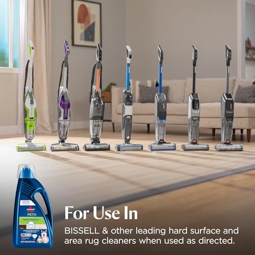 Bissell Multi-Surface Pet Solution with Febreze freshness, For Use in CrossWave and Other Leading Hard Surface and Area Rug Cleaners, 80oz, Dissolves Dirt, grime, and Tough Sticky Messes
