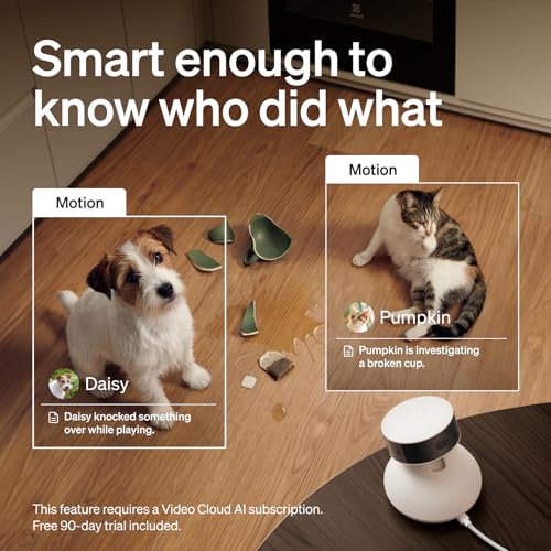 PETLIBRO 90-Day AI Trial Pet Camera Indoor with Phone App, 360° Pan Tilt Dog Camera&Cat Cameras, Indoor Camera WiFi Camera with AI Detection&Recognition, Home Cameras Indoor, Night Vision, 2-Way Audio