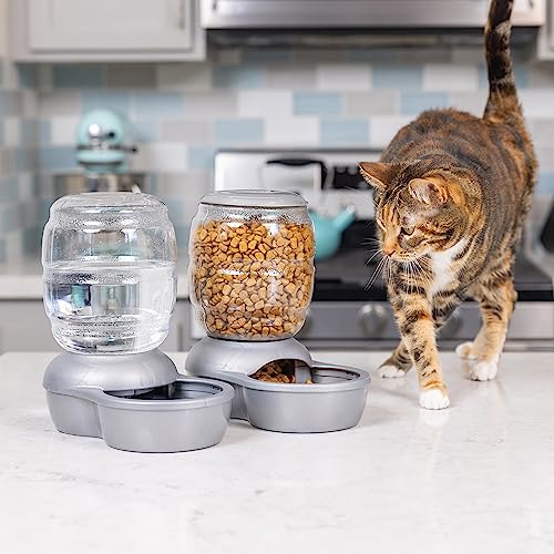 Petmate Replendish Gravity Feeder W/Microban, Pearl Peacock Blue, 2 LB, Made in USA