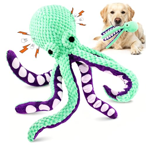 Fuufome Squeaky Plush Dog Toys, Soft Fabric Toys for Puppy, Small and Medium Dogs, Interactive Daily Companionship Training Reward Birthday Gift