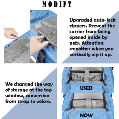GAPZER Pet Carrier for Large and Medium Cats, Soft-Sided Pet Carrier for Big Medium Cats and Puppy, Dog Carriers Cat Carriers Pet Privacy Protection Travel Carriers