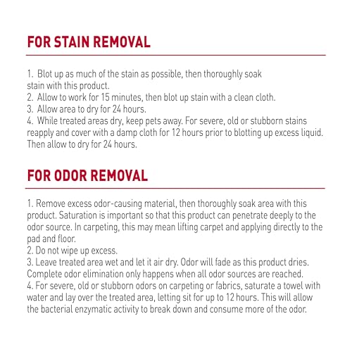 Nature’s Miracle Stain and Odor Remover Dog, 32 Ounces, Everyday Mess Enzymatic Odor Control Formula