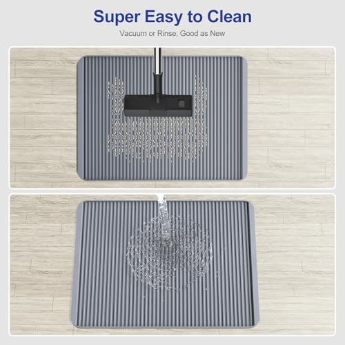 Filmicy Silicone Cat Litter Mat - 31' x 23' Waterproof Large Kitty Mat, Non-Slip, Durable, Easy Clean & Washable Cat Litter Tray Mat for Scatter Control