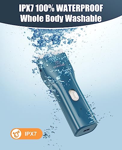 oneisall Pet Clipper for Cat Matted Hair, Pet Shaver for Cats Quiet Pet Clippers Waterproof Cordless Cat Clippers for Matted Long Hair with Storage Bag (Green)