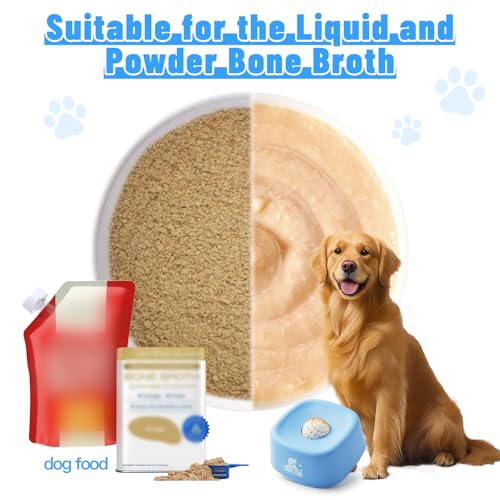 TUGFREE Slow Feeder Dog Bowls, Lick Sphere Puzzle Feeder for Liquid Treats, Non-Spill Puppy Lick Bowl for Bone Broth & Yogurt, Interactive Slow Eating Toy for Anxiety Relief, Boredom and Post-Op Care