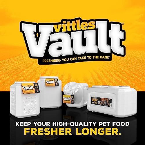 Gamma2 Vittles Vault Dog Food Storage Container with Airtight Lid, holds up to 10-15 Pounds of Dry Pet Food, Cat Kibble and Bird Feed, BPA Free, Made in USA