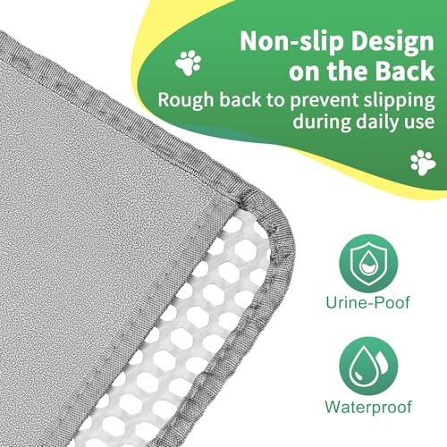 GRELY Cat Litter Mat,XL47''X 28'' Extra Large Litter Trapping Mat,Kitty Litter Box Mat,Double Layer Cats Rug for Pet, Litterbox Mats for Floor,Waterproof Urine Proof,Non-Slip