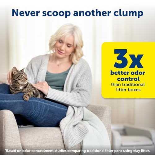 PetSafe ScoopFree Clumping Self-Cleaning Litter Box - Automatic Electric Litter Box - Mess-Free Waste Disposal - Odor-Free for Fresh Environment