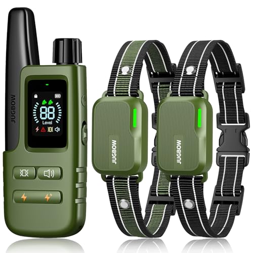 Dog Shock Collar 2 Dogs (10-120Lbs) - 4200FT Dog Training Collar with Remote IPX7 Waterproof Electric Collar with 4 Training Modes, Security Lock, Rechargeable e-Collar for All Breeds, Sizes