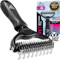 Pat Your Pet Deshedding Dog Brush For Shedding – Cat Brushes For Indoor Cats, Double-Sided Cat Brush Deshedding & Grooming Tool For Long Haired And Short Haired Dogs, Skin-Friendly