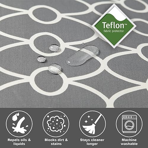 MidWest Homes for Pets Dog Crate Cover with Teflon Fabric Protector, Poly-Cotton Privacy Kennel Cover Fits Most 36-Inch Crates, Gray Designer Print, Washable, Reduces Barking