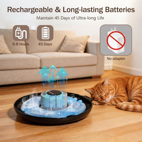 Automatic Wet Food Cat Feeder for Cats Dogs 6 Meal Timed Fresh Foods Dispenser with 2 Ice Pack (Black)