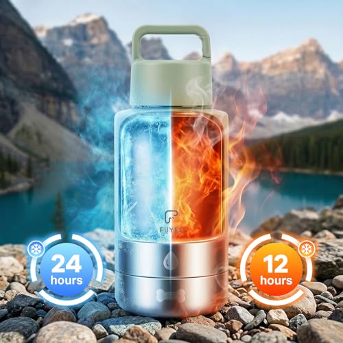 FUYEC 32oz Insulated Dog Water Bottle Dispenser, 3-in-1 Stainless Steel Travel Cup with 2 Detachable Food and Water Bowls, Leak Proof Large Pet Gear, Ideal Gift for Dog Lovers