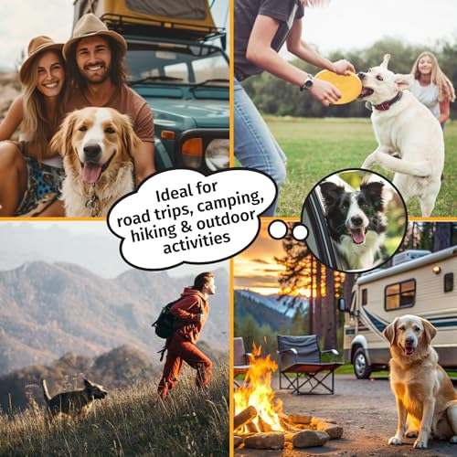 Mobile Dog Gear Small Collapsible Dog Water Bowls for Travel (Set of 2, 2 Cups Each) - Portable Foldable Bowl for Feeding Pets, Cats & Dogs - Easy to Clean Silicone Dish, Great for Camping & Traveling