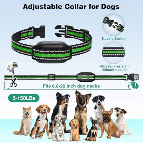 3 Dogs Shock Collar with Remote 3 Pack-3300FT Dog Training Collar with Fashlight, IPX7 E Collar with Double Shock for Small Medium Large Dogs(5-150lbs)-4 Training Modes, Adjustable Strap, Rechargeable