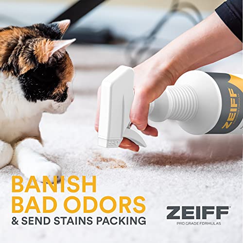 Zeiff Pet Stain and Odor Remover - Pet Odor Eliminator for Home and Professional Use - Carpet Stain Remover - Pet Urine Enzyme Cleaner for Dog and Cat Pee, Feces, and Fluids - 1 Gallon
