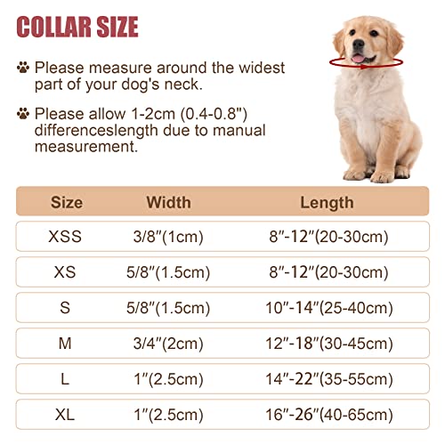 Reflective Dog Collar with Buckle Adjustable Safety Nylon Collars for Small Medium Large Dogs, Black S