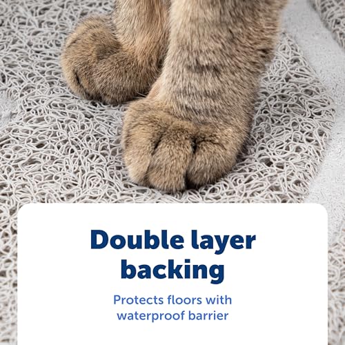 PetSafe Anti-Tracking Litter Mat - Traps Crystal and Clay Clumping Cat Litter - Durable Mesh Material - Easy to Clean Mat - Compatible with All Cat Litter Boxes - Small Size