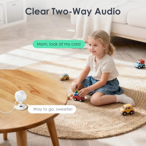 YOTON Indoor Security Camera 2.4GHz, Baby Monitor, Pet Camera, Dog Cam, Night Vision, 2-Way Audio, Motion Detection, Works w/Alexa, Subscription Free Local Storage or Optional Cloud