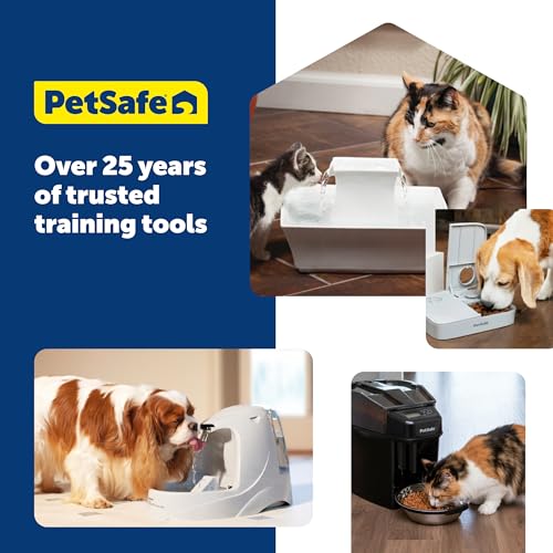 PetSafe Healthy Pet Water Station - Small, 64 oz Capacity - Gravity Pet Water Fountain, Automatic Cat Water Fountain, Dog Water Fountain, Water Dispenser - Removable Stainless Steel Bowl Included