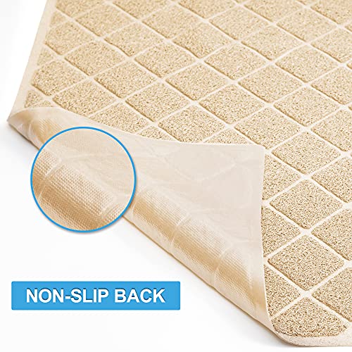 Niubya Premium Cat Litter Mat, Litter Box Mat with Non-Slip and Waterproof Backing, Litter Trapping Mat Soft on Kitty Paws and Easy to Clean, Cat Mat Traps Litter from Box