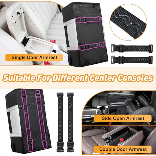 Portable Dog Car Seat for Small Dogs - Pet Booster Seat with Safety Leash, Adjustable Straps, Washable Cushion & Storage Pocket - Center Console Puppy Car Seat for Travel - Black