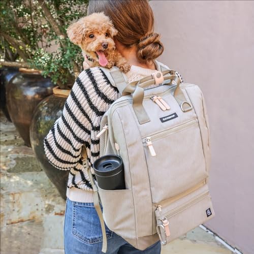 Cleverpup Porter 2-in-1 Dog Gear Backpack – Premium Dog Travel Bag with 10 Pockets, Zip-Off Treat Pouch, Leash Clip, Waterproof Pockets & Water Bottle Holder – Weekend, Hiking, Camping, Sand