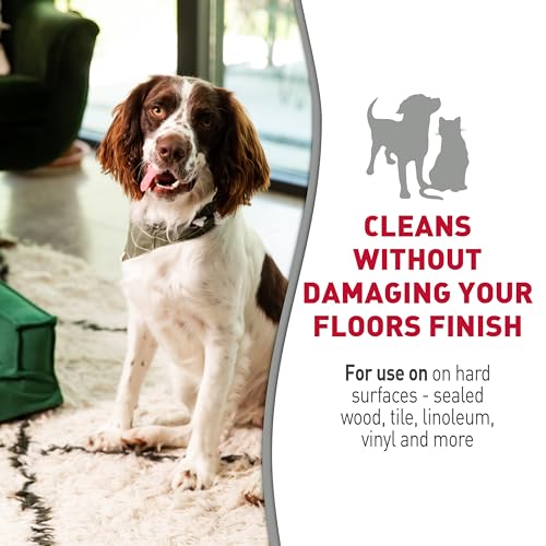 Nature's Miracle Hard Floor Cleaner, 24 Ounces, Dual-Action Stain and Odor Remover Works to Remove Tough Pet Stains and Odors On Sealed Wood and Hard Floor Surfaces